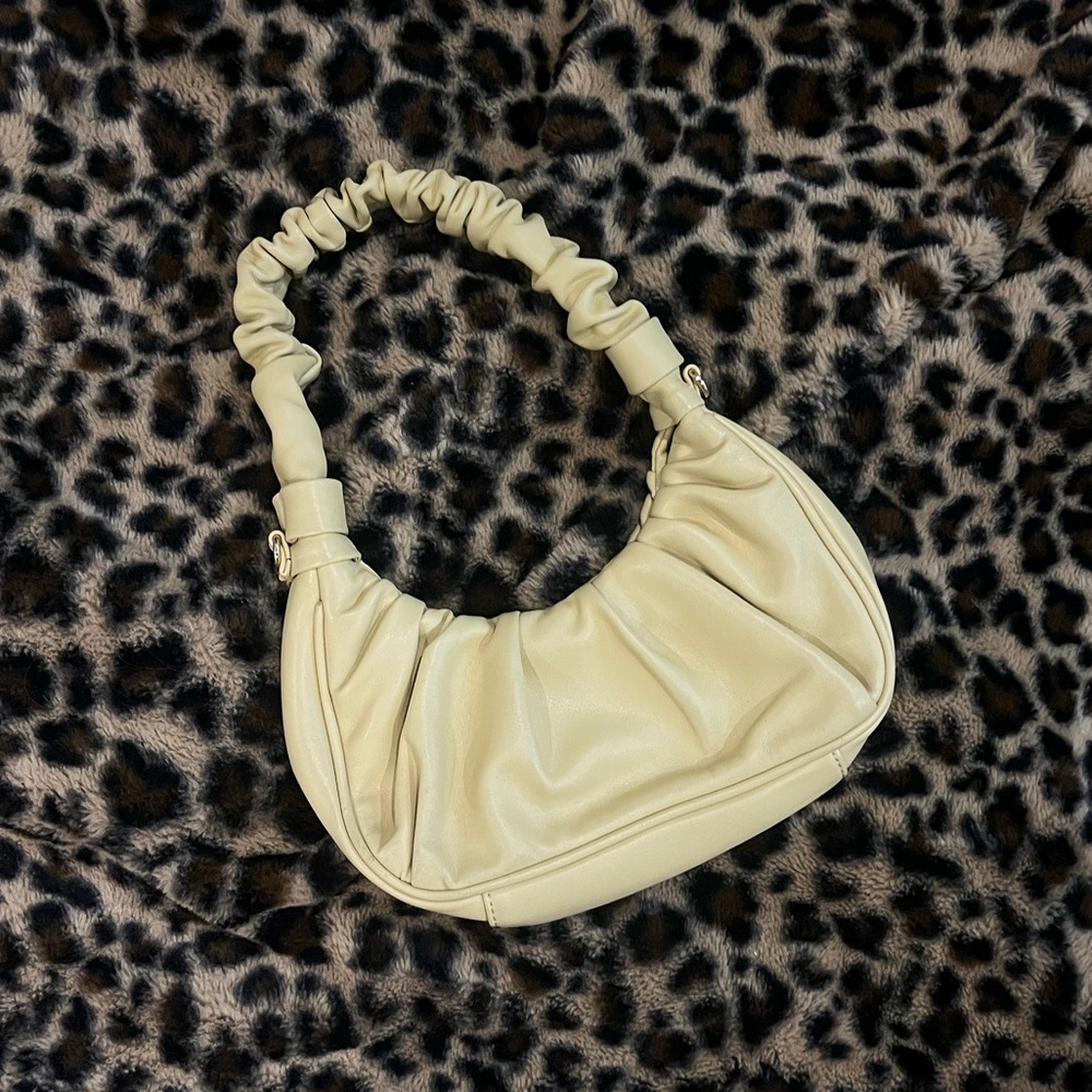 Yellow Ruched Shoulder Bag